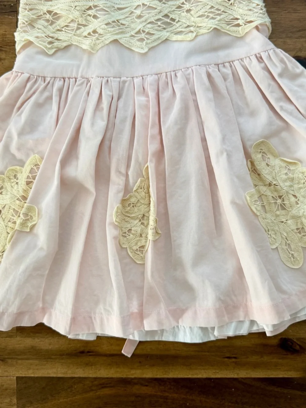 Well Dressed Wolf Girls Pink Lace Appliqué Two-Piece Tunic Shorts Set 4T Cotton